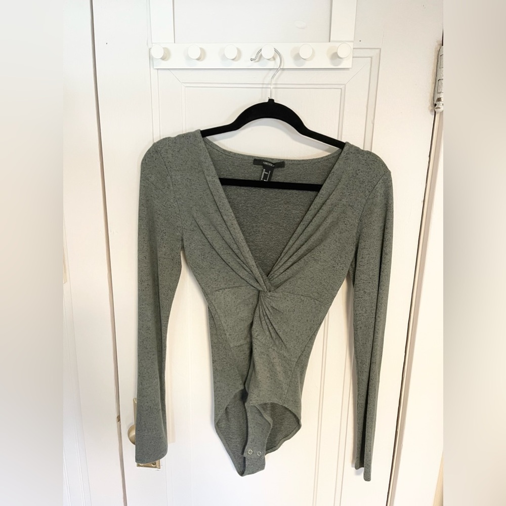 Forever 21 knot tie bodysuit